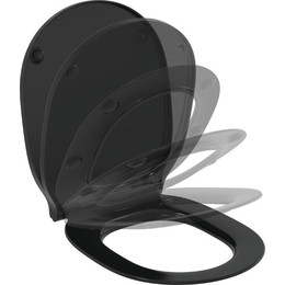 Сиденье с крышкой для унитаза Ideal Standard Connect Air микролифт E0368V3, черный матовый фото 