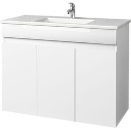 Тумба подвесная с раковиной Mirsant Next 80 см (раковина Premier 800), белый фото 