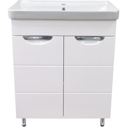 Тумба напольная с раковиной Стиль Соло 70 см, белый фото 