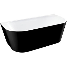 Ванна отдельностоящая Vincea 170x80 см VBT-421-1700MB, черный матовый/белый матовый фото 