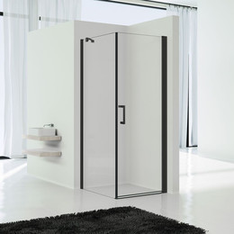 Душевое ограждение Vincea Orta 90x90 см VSR-1O9090CLB, черный/прозрачное фото 