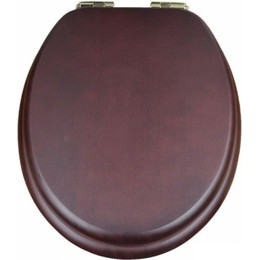 Сиденье с крышкой для унитаза Magliezza микролифт 9000M-DO, махагон матовый, петли золото фото 