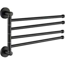 Держатель для полотенца Haiba HB8714, цвет чёрный матовый фото 