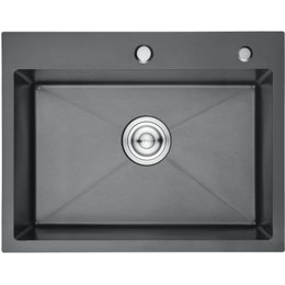 Кухонная мойка Gerhans K36045B 1 мм, PVD графит, Цвет производителя: графит фото 