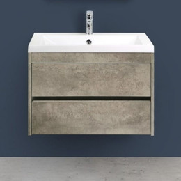 Тумба подвесная с раковиной Art&Max Family-580-2C-SO-CV 58 см, цемент фото 