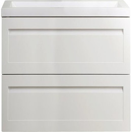 Тумба подвесная с раковиной Art&Max AM-Platino-750-2C-SO-BM 75 см, белый матовый фото 