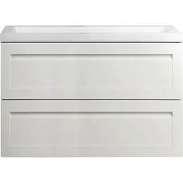 Тумба подвесная с раковиной Art&Max AM-Platino-900-2C-SO-BM 90 см, белый матовый фото 