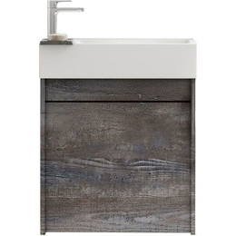 Тумба подвесная с раковиной Art&Max Family-400-1D-SO-PE 40 см, бетон экзотик фото 