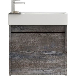 Тумба подвесная с раковиной Art&Max Family-500-1D-SO-PE 50 см, бетон экзотик фото 