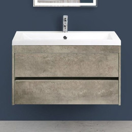 Тумба подвесная с раковиной Art&Max Family-900-2C-SO-CV 90 см, цемент фото 