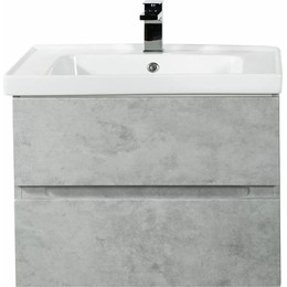 Тумба подвесная с раковиной Art&Max AM-Techno-700-2C-SO-LS935 70 см, бетон лофт натуральный фото 