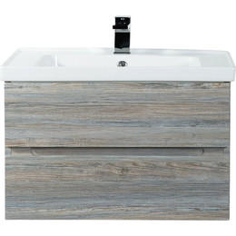 Тумба подвесная с раковиной Art&Max AM-Techno-900-2C-SO-LW635 90 см, сосна фото 