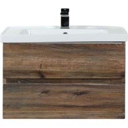 Тумба подвесная с раковиной Art&Max AM-Techno-900-2C-SO-LW646 90 см, дуб бомонд лофт фото 