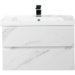 Тумба подвесная с раковиной Art&Max AM-Techno-900-2C-SO-MR960 90 см, монти мрамор фото 