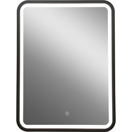 Зеркало Art&Max Genova Led 60 см AM-Gen-600-800-DS-F, черный фото 