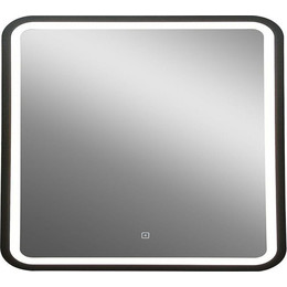 Зеркало Art&Max Genova Led 90 см AM-Gen-900-800-DS-F, черный фото 