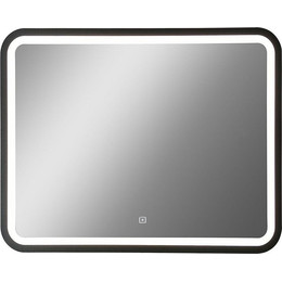 Зеркало Art&Max Genova Led 100 см AM-Gen-1000-800-DS-F, черный фото 