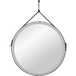 Зеркало Art&Max Milan Led 80 см AM-Mil-800-DS-F-Nero, черный ремень фото 