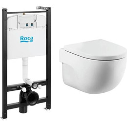Инсталляция с подвесным унитазом Roca Meridian Rimless Pack 893104990 (без кнопки смыва) фото 