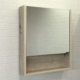 Зеркало-шкаф Comforty Марио 60 см, дуб дымчатый фото 