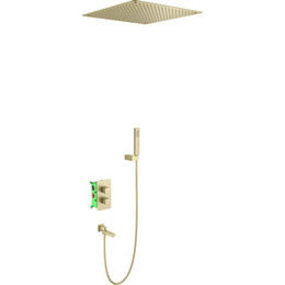 Душевая система для ванны с термостатом Timo Petruma SX-5019/17SM, золото матовое фото 
