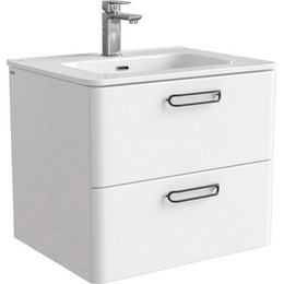 Тумба подвесная с раковиной Iddis Brick 60 см BRI60W0i95K, белый глянец фото 