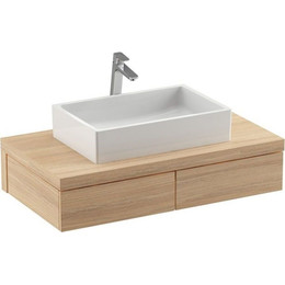 Тумба подвесная со столешницей Ravak Formy 100 см X000001033, дуб фото 