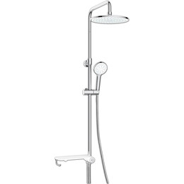 Душевая стойка Lemark LM8810C, хром/белый фото 