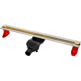 Трап Berges Wasserhaus Super Slim 70 см 092153, нержавеющая сталь, золото глянец фото 