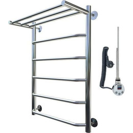 Полотенцесушитель электрический Тругор Браво ТЭН1 с полкой П6 400х800 мм (возможность скрытого подключения) 00-00018676 фото 