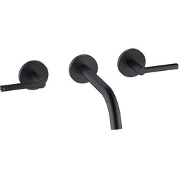 Смеситель для раковины настенный Kludi Nova Fonte 201443915, черный матовый фото 