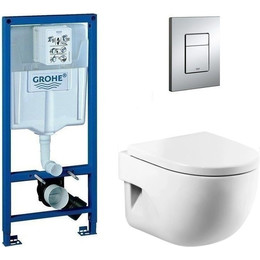 Инсталляция Grohe Rapid SL с подвесным унитазом Roca Meridian New фото 