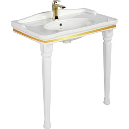 Раковина подвесная Creavit Antik 80 см AN080.A0000, декор золото фото 