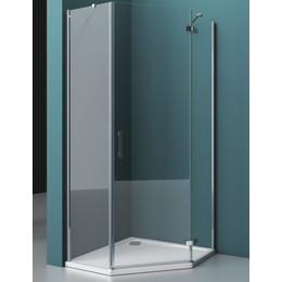 Душевое ограждение BelBagno 80х80 см KRAFT-P-1-80-C-Cr-R, хром/прозрачное фото 
