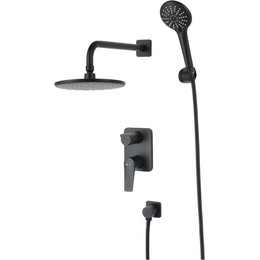 Душевая система для душа Lemark Bronx LM3729BL, черный фото 