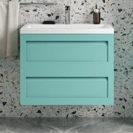 Тумба подвесная с раковиной Art&Max AM-Platino-750-2C-SO-MM 75 см, светло-зеленый матовый фото 