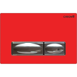 Кнопка смыва Creavit Design GP4003.00, красный/хром фото 