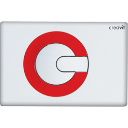Кнопка смыва Creavit Power GP5001.01, белый/красный фото 