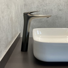 Смеситель для раковины высокий Comforty FC074B-CGT, графит, Цвет производителя: оружейная сталь фото 