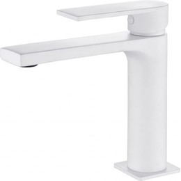 Смеситель для раковины AQG Alpha 01ALP100BL, белый матовый фото 