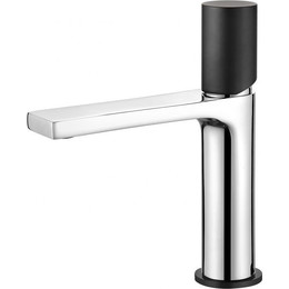 Смеситель для раковины AQG Tube 01TUB100NC, хром/черный матовый фото 