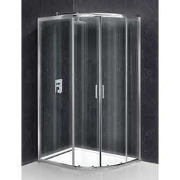 Душевое ограждение BelBagno 100x80 см UNO-195-RH-2-100/80-C-Cr, хром/прозрачное фото 