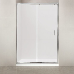 Душевая дверь BelBagno 135 см UNO-BF-1-135-M-Cr, хром/матовое фото 