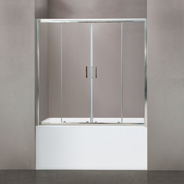 Шторка для ванны BelBagno 170 см UNO-VF-2-170/145-C-Cr, хром/прозрачное фото 