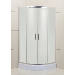 Душевое ограждение BelBagno 80x80 см UNO-195-R-2-80-P-Cr, хром/матовое фото 