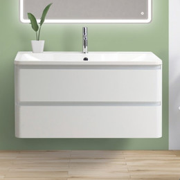 Тумба подвесная с раковиной BelBagno ALBANO-1200-2C-SO-BL 120 см, Bianco Lucido, Цвет фасада: Bianco Lucido фото 