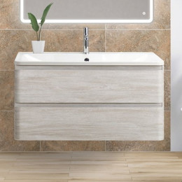 Тумба подвесная с раковиной BelBagno ALBANO-1200-2C-SO-RVB 120 см, Rovere Vintage Bianco, Цвет фасада: Rovere Vintage Bianco фото 