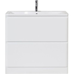 Тумба напольная с раковиной BelBagno ALBANO-600-2C-PIA-BL 60 см, Bianco Lucido фото 