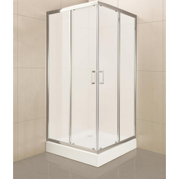 Душевое ограждение BelBagno 85x85 см UNO-A-2-85-M-Cr, хром/матовое фото 
