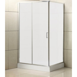 Душевое ограждение BelBagno 100x90 см UNO-AH-1-100/90-M-Cr, хром/матовое фото 